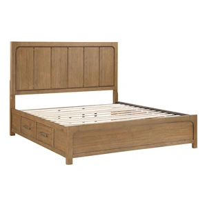 Homelegance Charlotte Wood Storage Platform Bed, Light Brown