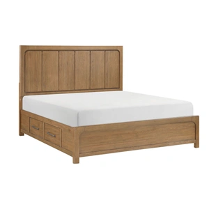 Homelegance Charlotte Wood Storage Platform Bed, Light Brown