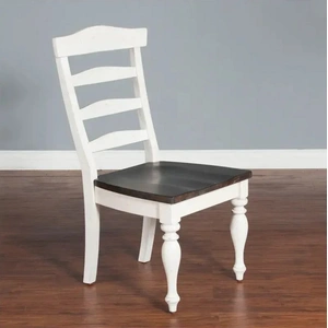 Sunny Designs SM Carriage House Wood Ladderback Dining Side Chair, European Cottage (Set of 2)
