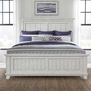 Liberty Furniture River Place White Farmhouse Panel Bed | Liberty Furniture, Riverstone White