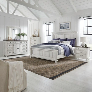 Liberty Furniture River Place White Farmhouse Bedroom Set | Liberty Furniture, Riverstone White