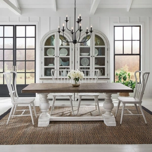 Liberty Furniture River Place Extendable Trestle Dining Room Set | Liberty