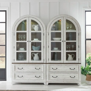Liberty Furniture River Place Extendable Farmhouse Dining Set | Liberty, Riverstone White & Tobacco