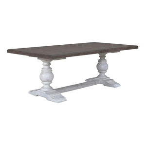 Liberty Furniture River Place Extendable Farmhouse Trestle Dining Table