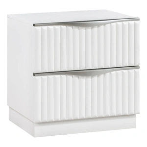 Homelegance Linea Wood 2-Drawer Night Stand, Pearl White