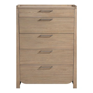 Homelegance Riley Wood 5-Drawer Chest, Light Brown