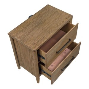 Homelegance Sonoma Wood 2-Drawer Night Stand in Brown