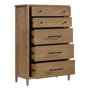 Homelegance Sonoma Wood 5-Drawer Chest, Brown