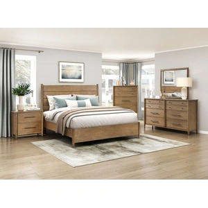 Homelegance Sonoma Polyester/Wood Platform Bedroom Set, Light Gray/Brown