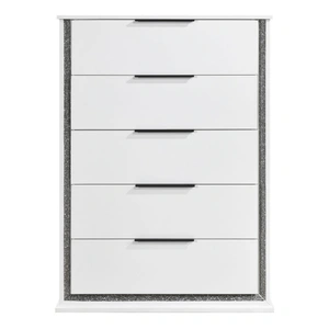 Homelegance Lumin Wood LED Lighting 5-Drawer Chest, White