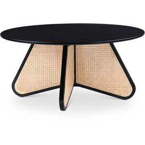 Meridian Furniture Butterfly 38-inch Wood Veneer Coffee Table with Natural Cane