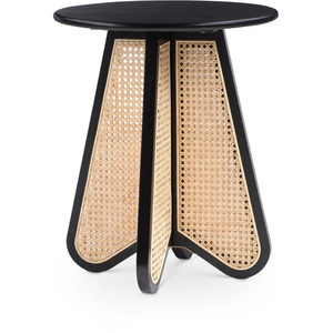 Meridian Furniture Butterfly 20-inch Round Wood Veneer End Table with Natural Cane Base