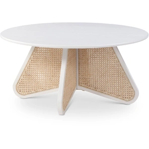 Meridian Furniture Butterfly 38-inch Wood Veneer Coffee Table with Natural Cane