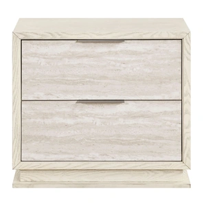 Homelegance Noctis LED Lighting 2-Drawer Night Stand, Beige