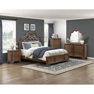 Homelegance Bridgepoint Wood Arch Top Mirror, Dark Brown
