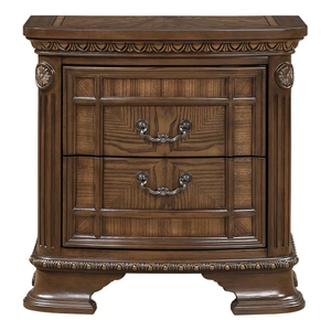 Homelegance Bridgepoint Wood 2-Drawer Night Stand, Dark Brown