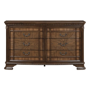 Homelegance Bridgepoint Wood 6-Drawer Double Dresser in Dark Brown
