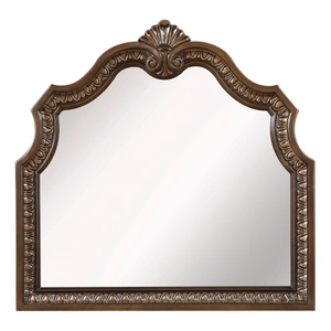 Homelegance Bridgepoint Wood Arch Top Mirror, Dark Brown