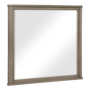 Homelegance Dalston Square Wood Mirror, Light Gray