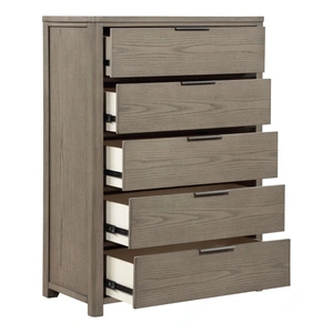 Homelegance Dalston Wood 5-Drawer Chest, Light Gray