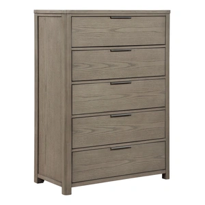 Homelegance Dalston Wood 5-Drawer Chest, Light Gray