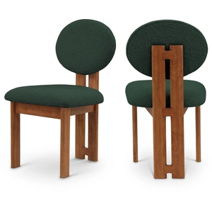 Meridian Furniture Napa Boucle Fabric Dining Chair with Solid Wood Frame (Set of 2)