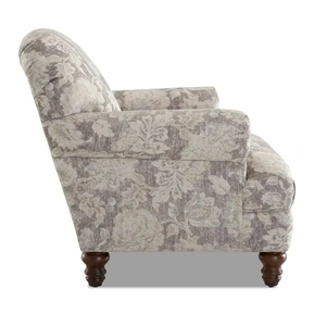 Klaussner Barnum Fabric Accent Chair, Goddess Ash/Old Gold Spotted