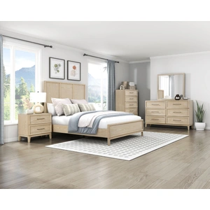 Homelegance Oakmont Rectangular Wood LED Lighting Mirror, Light Brown