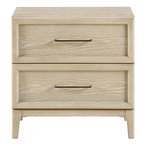 Homelegance Oakmont Wood 2-Drawer Night Stand, Light Brown