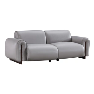 Beverly Hills Furniture Noah Leather Modular Living Room Set, Smoke
