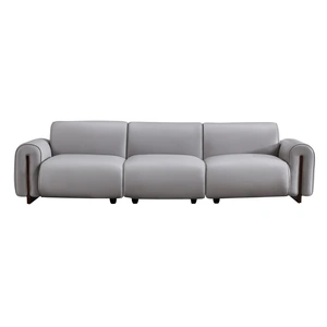 Beverly Hills Furniture Noah Leather Modular Living Room Set, Smoke