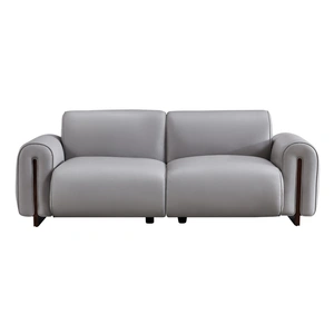 Beverly Hills Furniture Noah Leather Modular Living Room Set, Smoke
