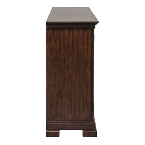 Liberty Furniture Armand Wood Buffet w/4 Doors, Antique Brownstone
