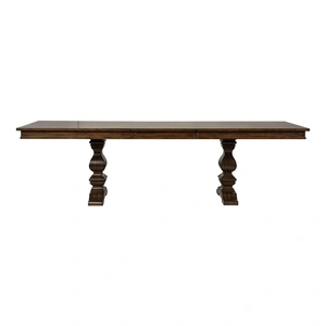 Liberty Furniture Armand Extendable Trestle Dining Set | French Antique, Antique Brownstone