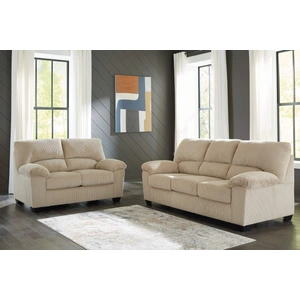 Ashley Furniture Simplejoy Polyester Living Room Set