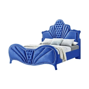 ACME Dante Velvet/Wood Panel Bed