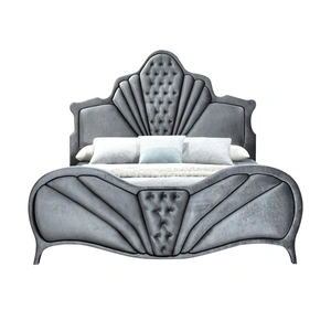 ACME Dante Velvet/Wood Panel Bed