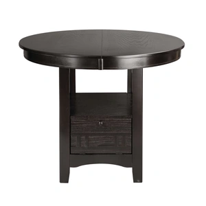 Homelegance Junipero Classic Oval Wood/Wood Veneer Extendable Counter Table, Dark Cherry