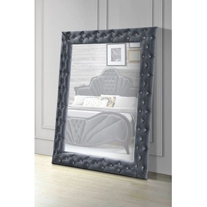 ACME Dante Velvet/Wood Accent Floor Mirror