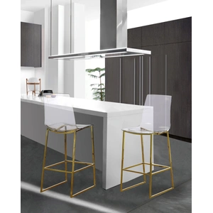 Meridian Furniture Lumen Polycarbonate Counter Stool with Metal Frame