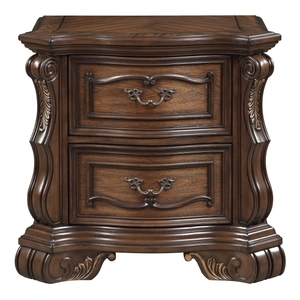 Homelegance Gilmartin Wood/Wood Veneer 2-Drawer Night Stand, Dark Brown
