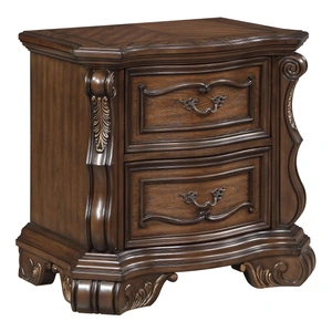 Homelegance Gilmartin Wood/Wood Veneer 2-Drawer Night Stand, Dark Brown