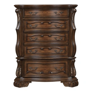 Homelegance Gilmartin Wood/Wood Veneer 5-Drawer Chest, Dark Brown