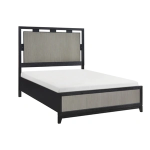 Homelegance Garrison Wood/MDF Panel Bedroom Set with LED Lighting, Charcoal/Gray