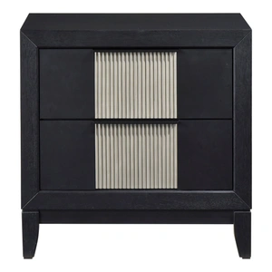Homelegance Garrison Wood/MDF 2-Drawer Night Stand, Charcoal/Gray