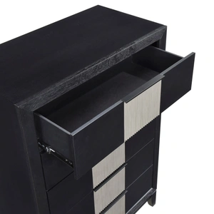 Homelegance Garrison Wood/MDF 5-Drawer Chest, Charcoal/Gray