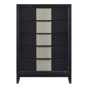 Homelegance Garrison Wood/MDF 5-Drawer Chest, Charcoal/Gray