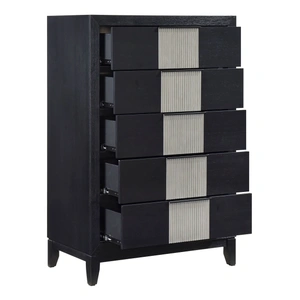 Homelegance Garrison Wood/MDF 5-Drawer Chest, Charcoal/Gray