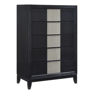 Homelegance Garrison Wood/MDF 5-Drawer Chest, Charcoal/Gray