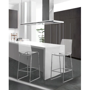 Meridian Furniture Lumen Polycarbonate Counter Stool with Metal Frame